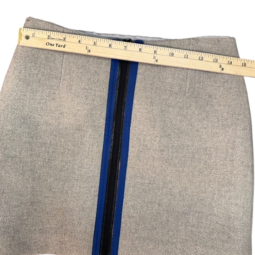 Opening Ceremony Double Zipper Wool Mini Skirt
